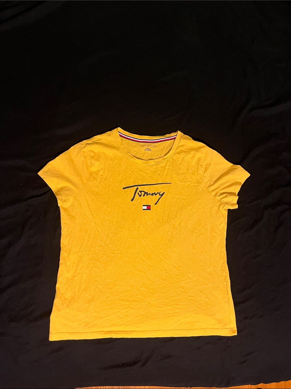 Tommy Hilfiger Yellow Crew Neck Logo Tee